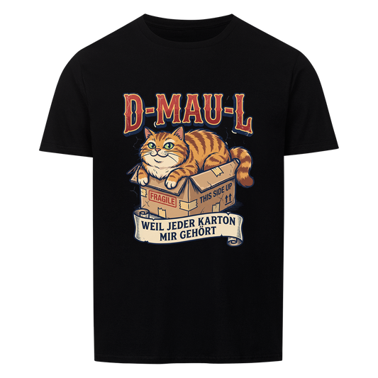 Mein Karton! Katzen T-Shirt in Schwarz – Mr. Fluffel