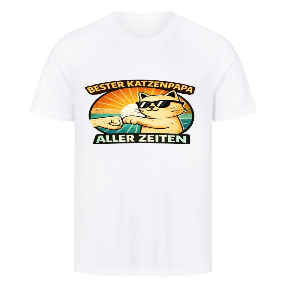 Bester Katzenpapa – Farbe Weiß