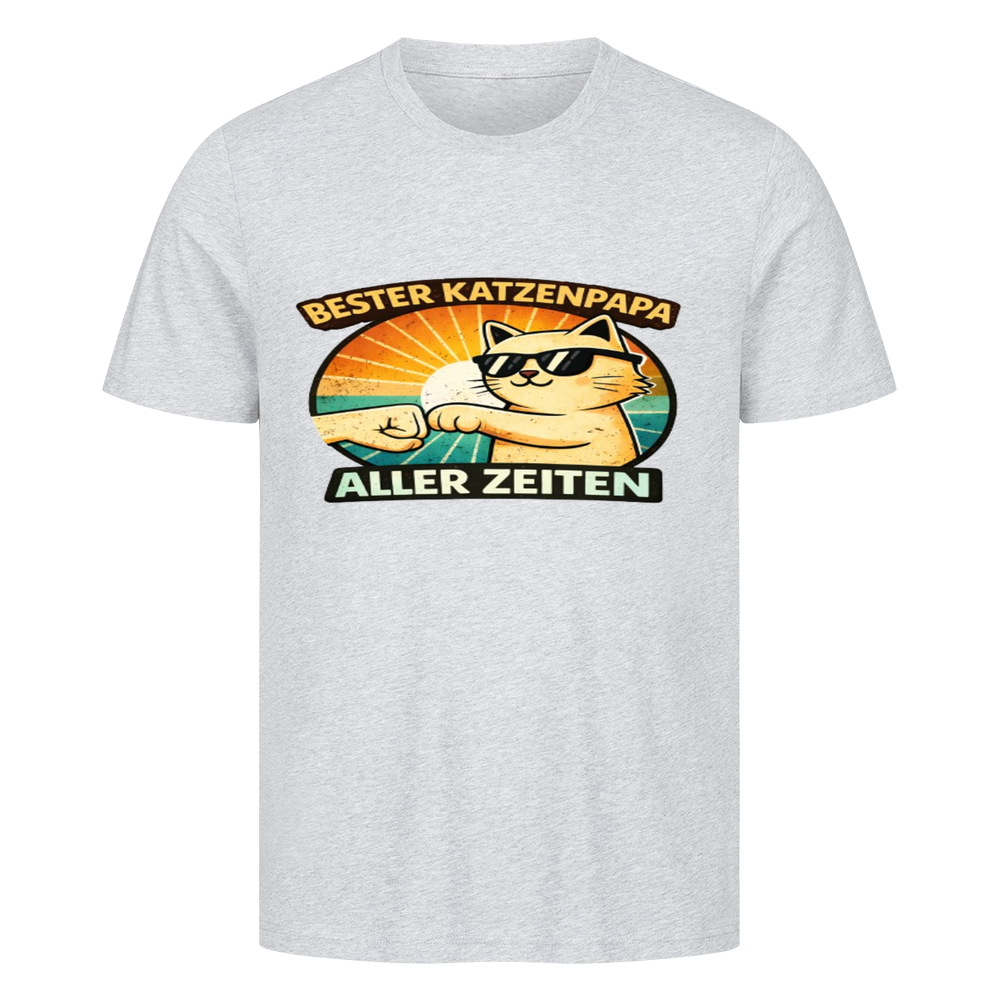 Bester Katzenpapa – Farbe Heather Grey