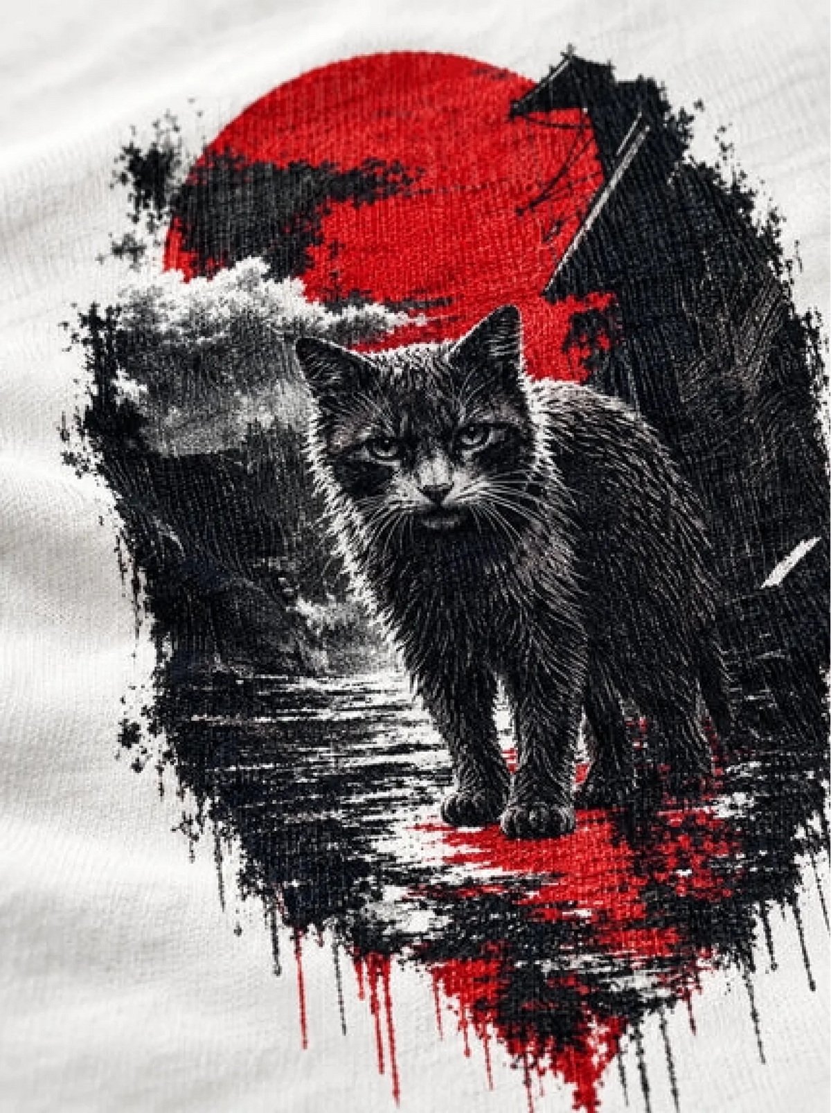 Asia Katze – Nahaufnahme Druckdetail