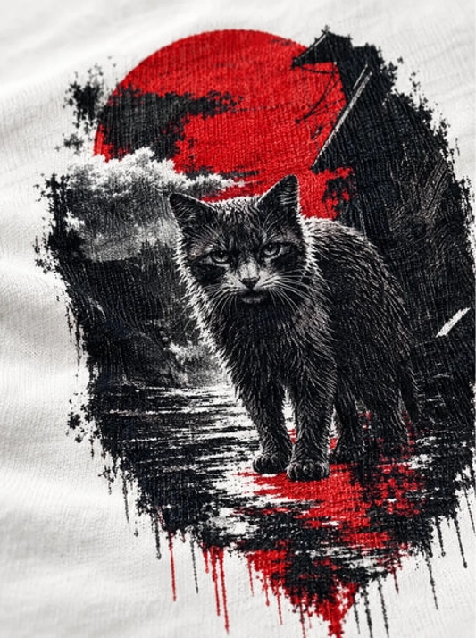 Asia Katze – Nahaufnahme Druckdetail