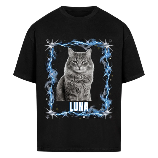 Bootleg Katzen Shirt – personalisiertes Oversized T-Shirt mit deiner Katze von Mr. Fluffel