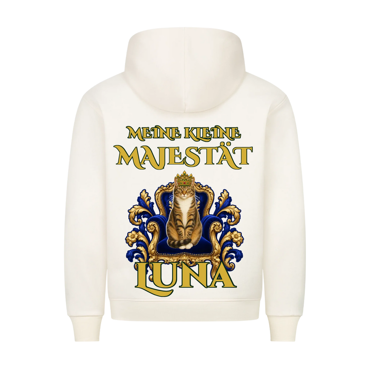 Meine kleine Majestät Hoodie – Personalisierter Kapuzenpullover mit deiner Katze