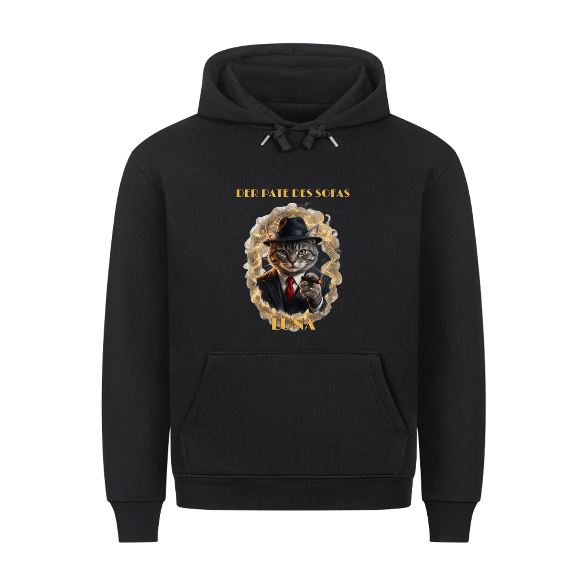 Der Pate des Sofas – Personalisierter Hoodie mit deiner Katze