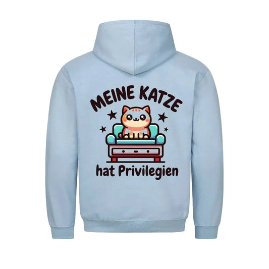 Hoodie Meine Katze hat Privilegien – Kuscheliger Katzenspruch-Hoodie von Mr. Fluffel