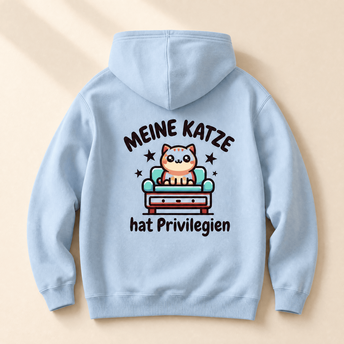 Hoodie Meine Katze hat Privilegien – Kuscheliger Katzenspruch-Hoodie von Mr. Fluffel