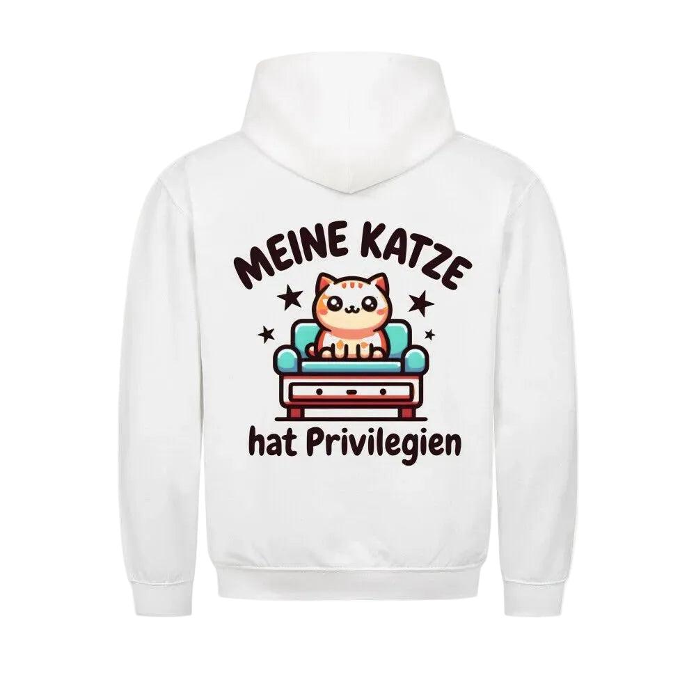 Hoodie Meine Katze hat Privilegien – Kuscheliger Katzenspruch-Hoodie von Mr. Fluffel