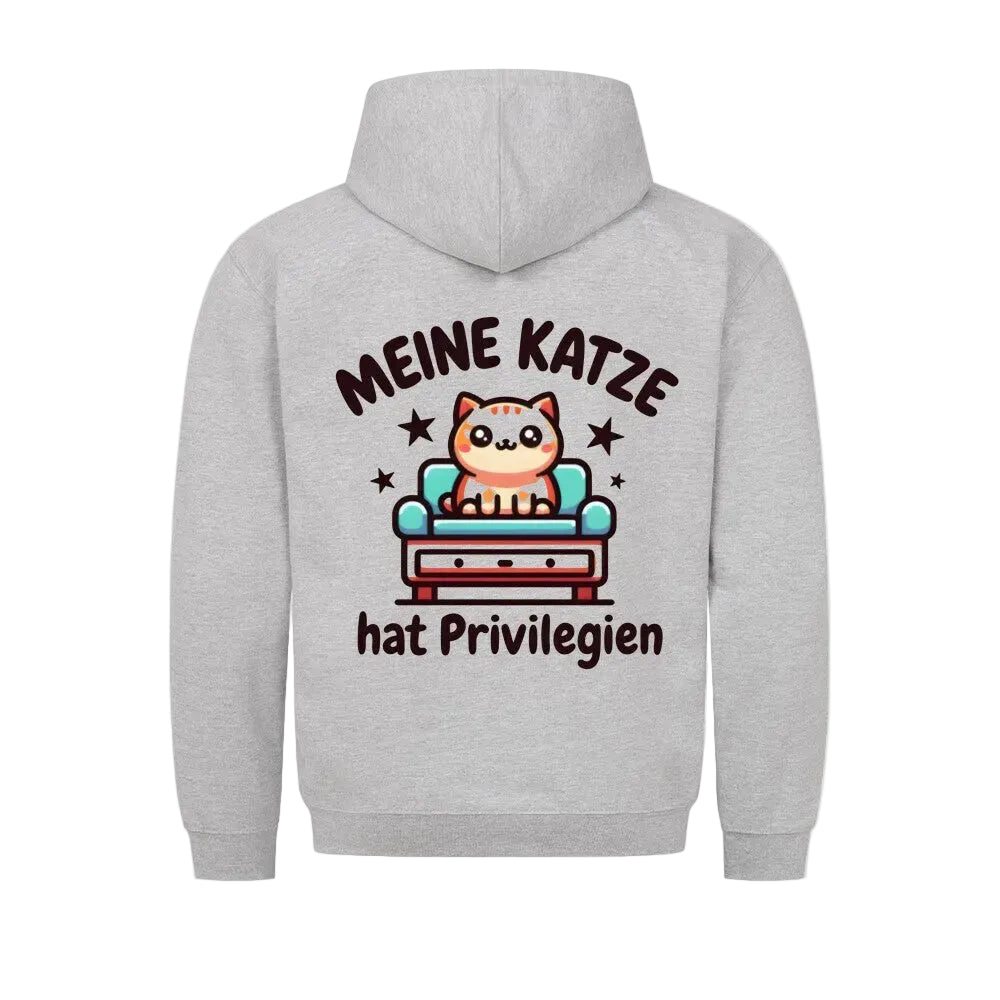 Hoodie Meine Katze hat Privilegien – Kuscheliger Katzenspruch-Hoodie von Mr. Fluffel