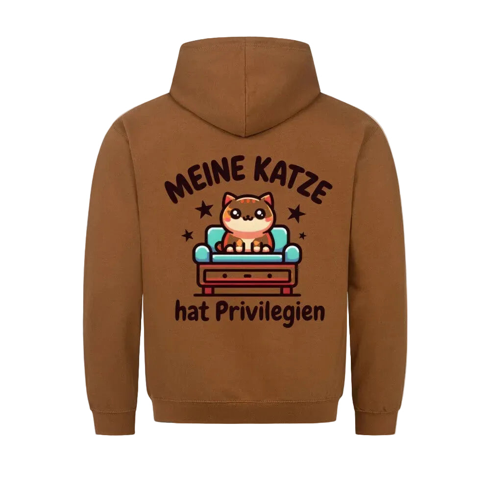 Hoodie Meine Katze hat Privilegien – Kuscheliger Katzenspruch-Hoodie von Mr. Fluffel
