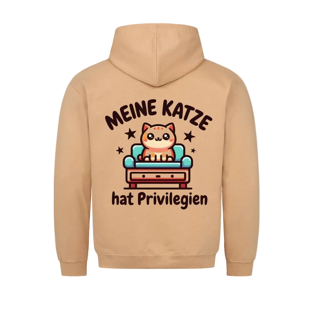 Hoodie Meine Katze hat Privilegien – Kuscheliger Katzenspruch-Hoodie von Mr. Fluffel