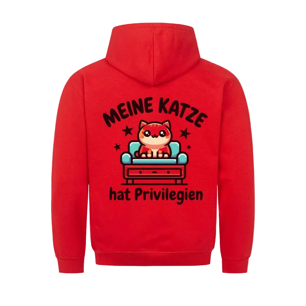 Hoodie Meine Katze hat Privilegien – Kuscheliger Katzenspruch-Hoodie von Mr. Fluffel