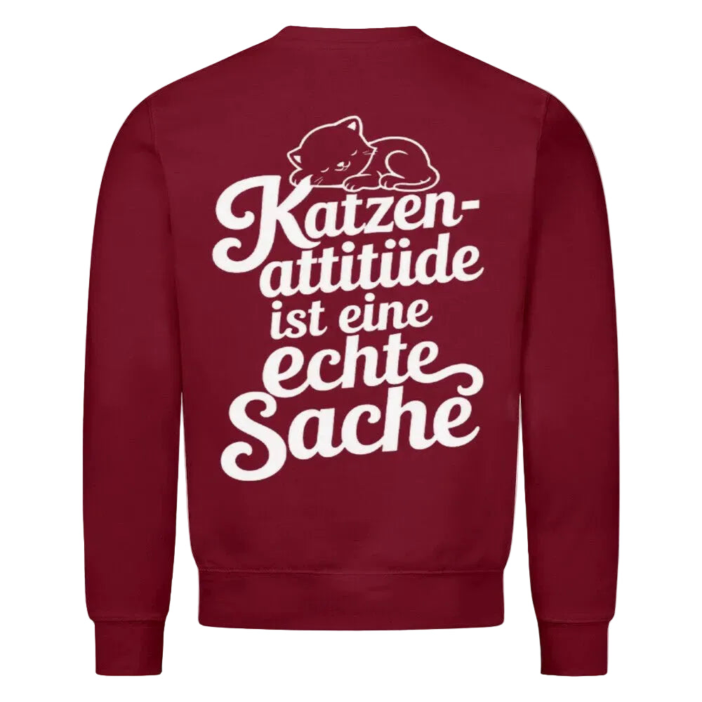 Katzen-Fan Sweatshirt Katzen-Attitude – Premium Sweatshirt für Katzenfans von Mr. Fluffel