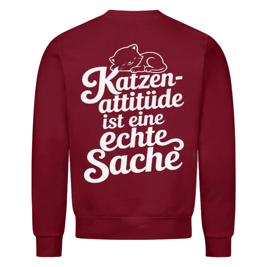 Katzen-Fan Sweatshirt Katzen-Attitude – Premium Sweatshirt für Katzenfans von Mr. Fluffel