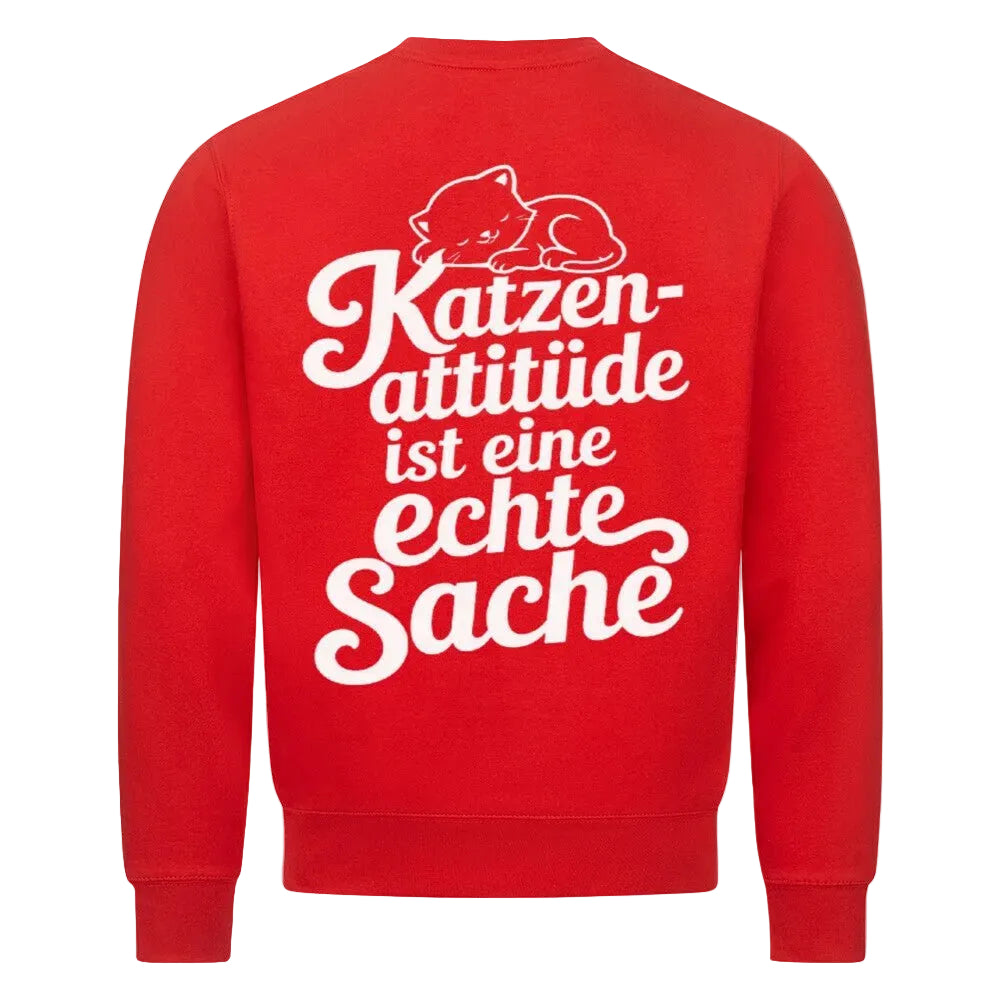 Katzen-Fan Sweatshirt Katzen-Attitude – Premium Sweatshirt für Katzenfans von Mr. Fluffel