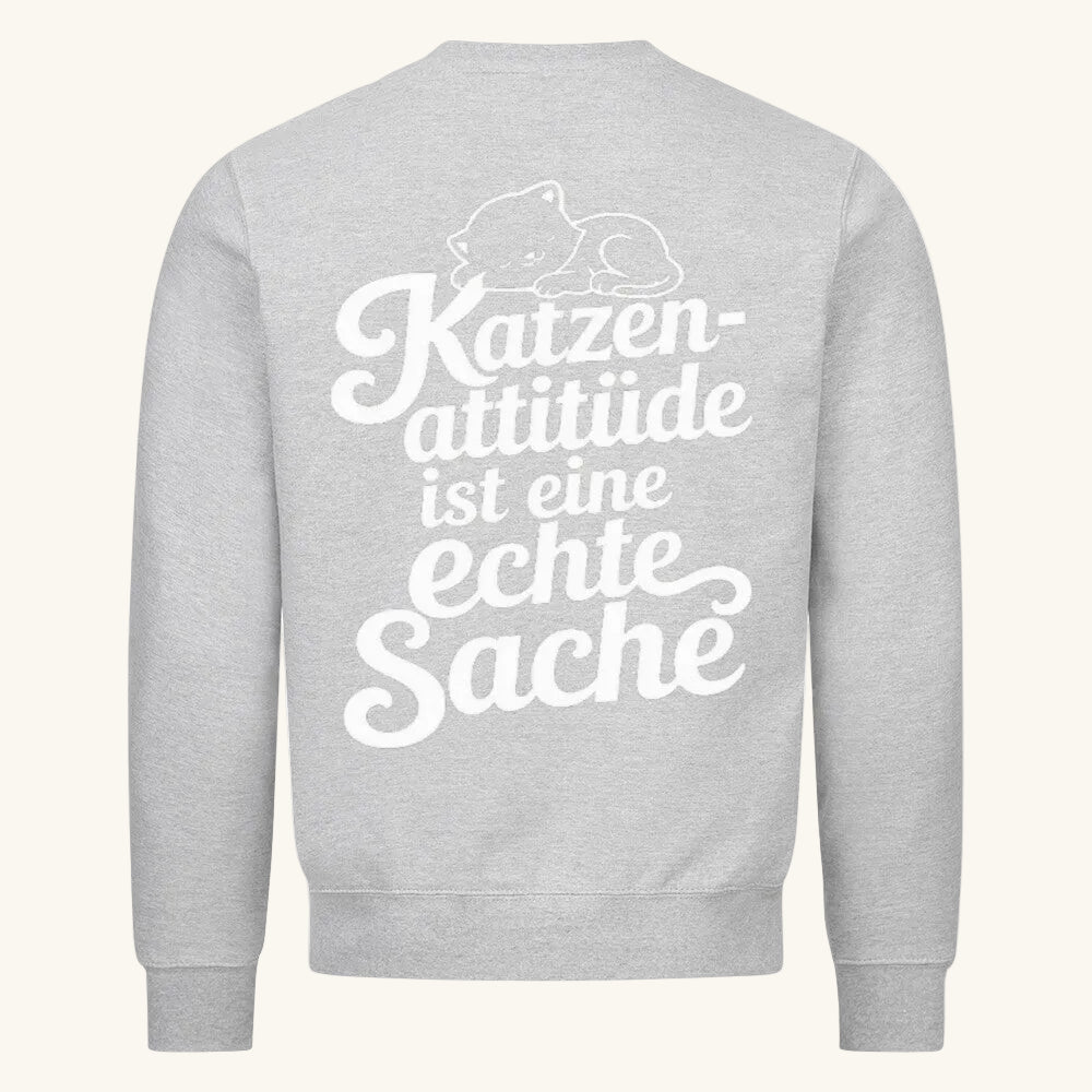 Katzen-Fan Sweatshirt Katzen-Attitude – Premium Sweatshirt für Katzenfans von Mr. Fluffel