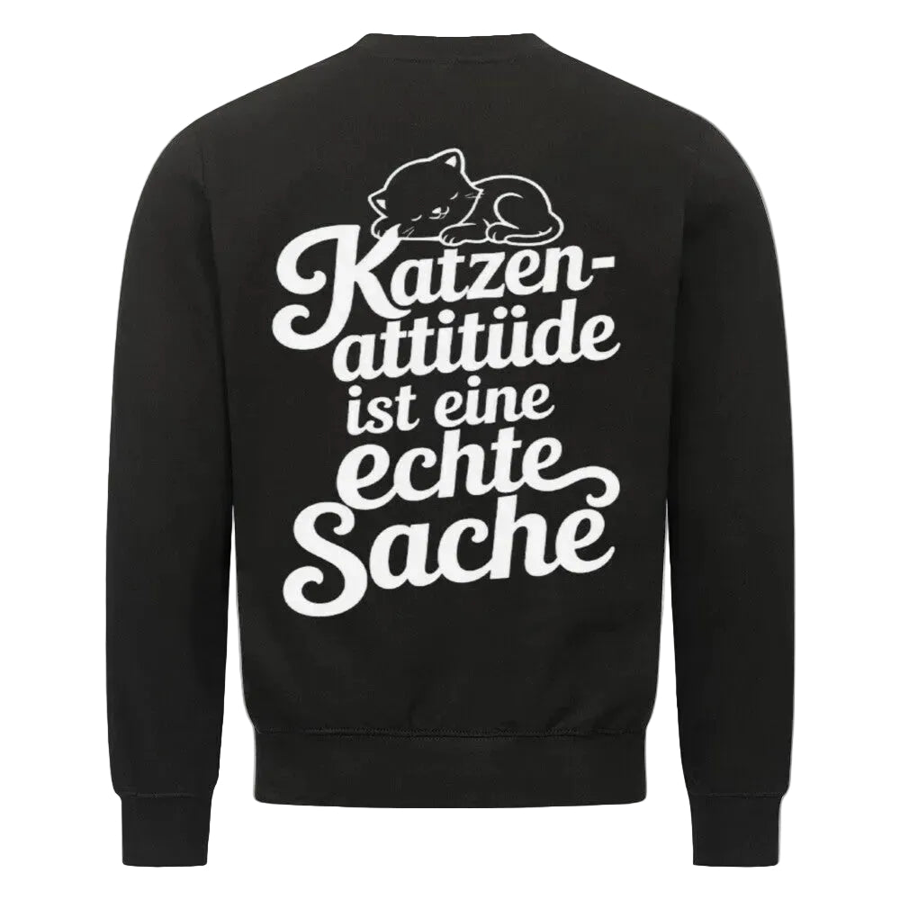 Katzen-Fan Sweatshirt Katzen-Attitude – Premium Sweatshirt für Katzenfans von Mr. Fluffel