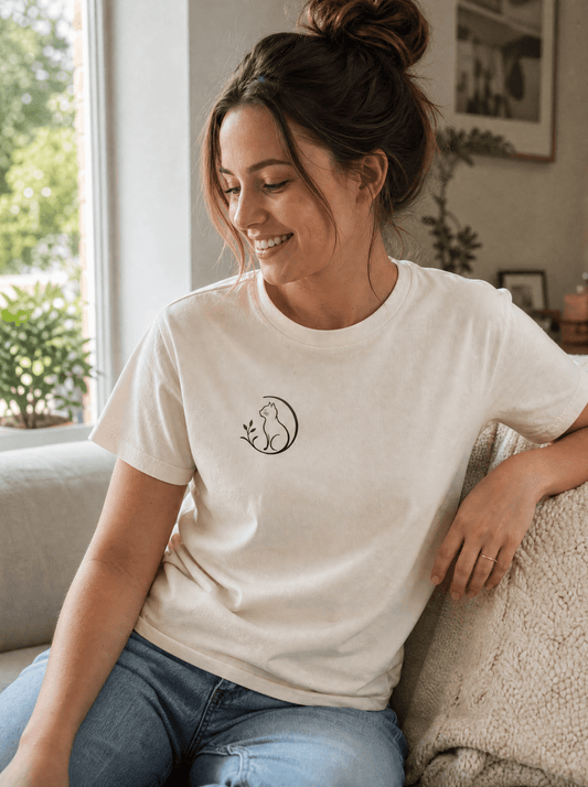 Mr. Fluffel Bio-Shirt Damen – Nachhaltiges Bio-T-Shirt für Katzenliebhaberinnen