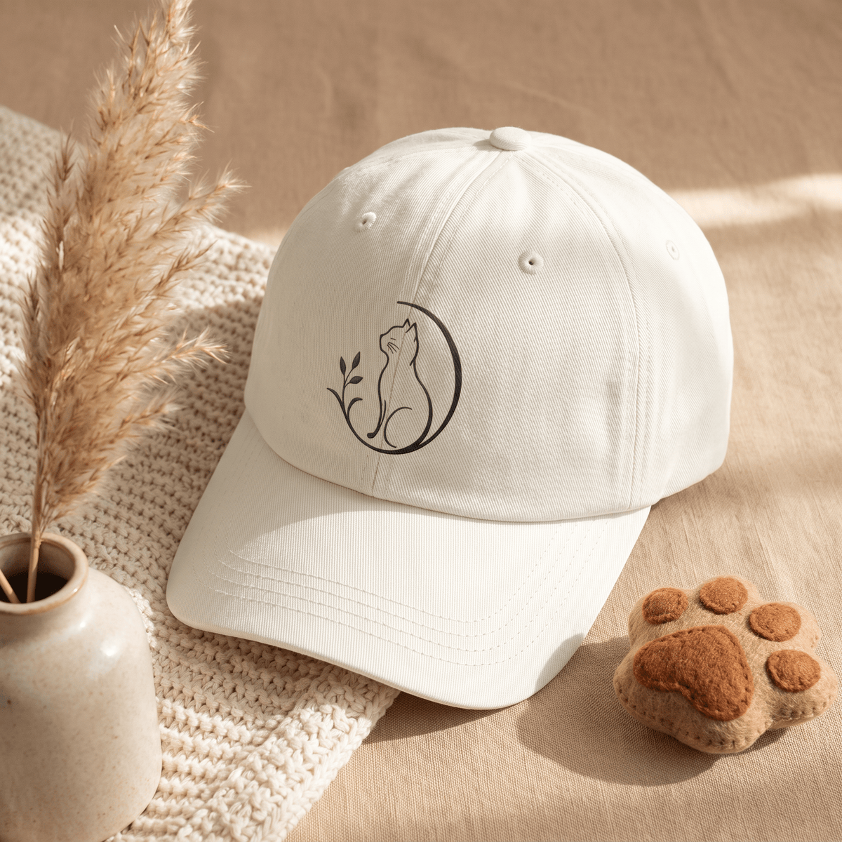 Mr. Fluffel Cap – Bestickte Dad-Cap mit Katzenmotiv