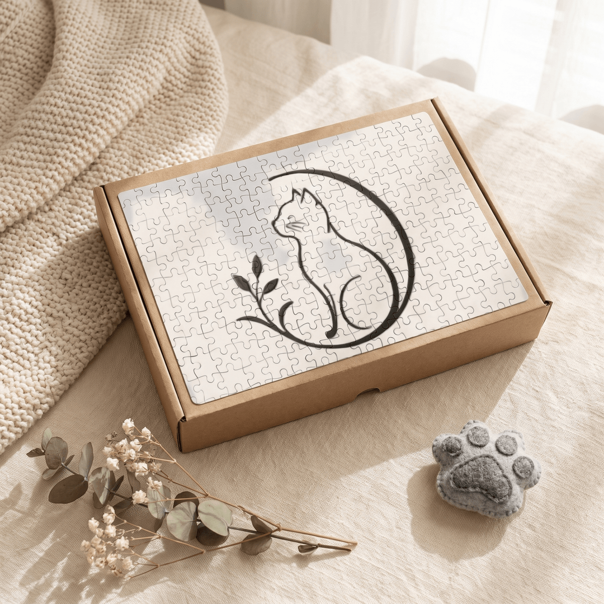 Mr. Fluffel Entspannungs-Puzzle 192 Teile – Puzzle mit Katzenmotiv