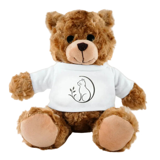 Mr. Fluffel Teddybär mit Katzen-Motiv – Kuscheltier für Katzenliebhaber