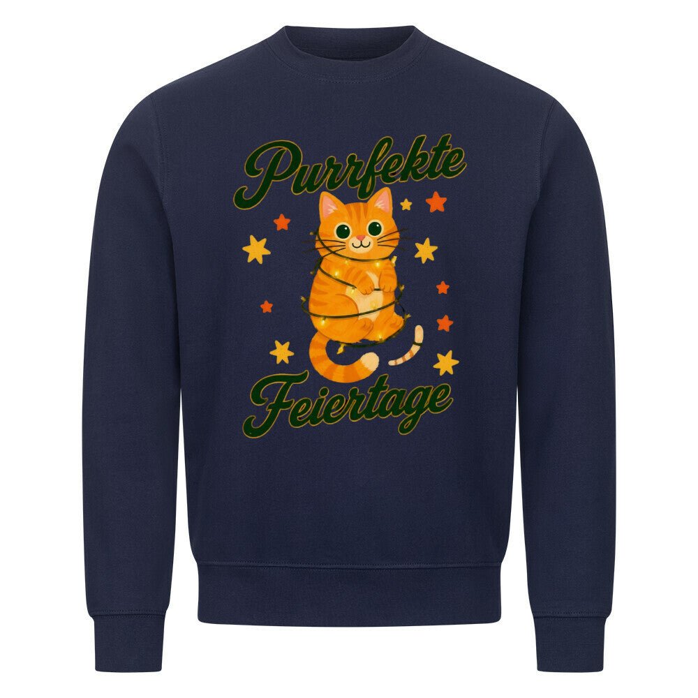 Purrfekte Feiertage Sweatshirt – Weihnachts-Sweatshirt für Katzenliebhaber von Mr. Fluffel