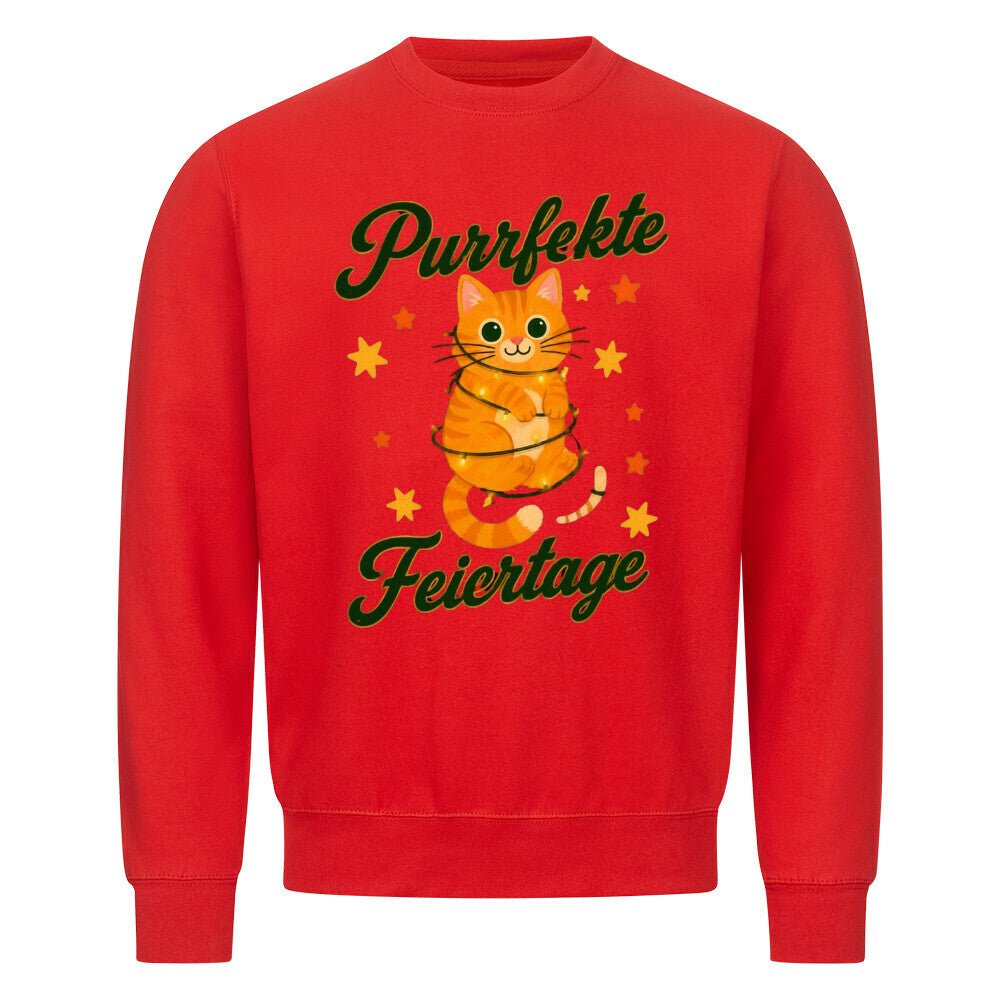 Purrfekte Feiertage Sweatshirt – Weihnachts-Sweatshirt für Katzenliebhaber von Mr. Fluffel