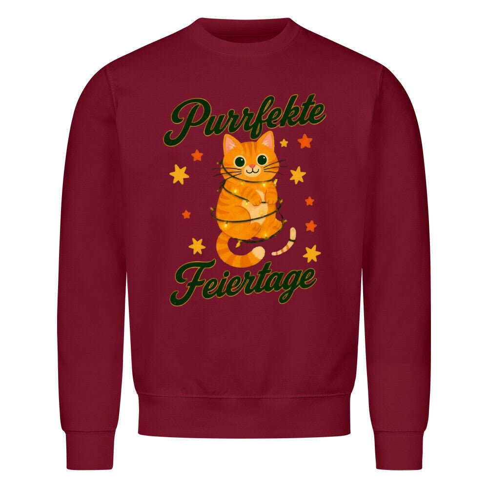 Purrfekte Feiertage Sweatshirt – Weihnachts-Sweatshirt für Katzenliebhaber von Mr. Fluffel
