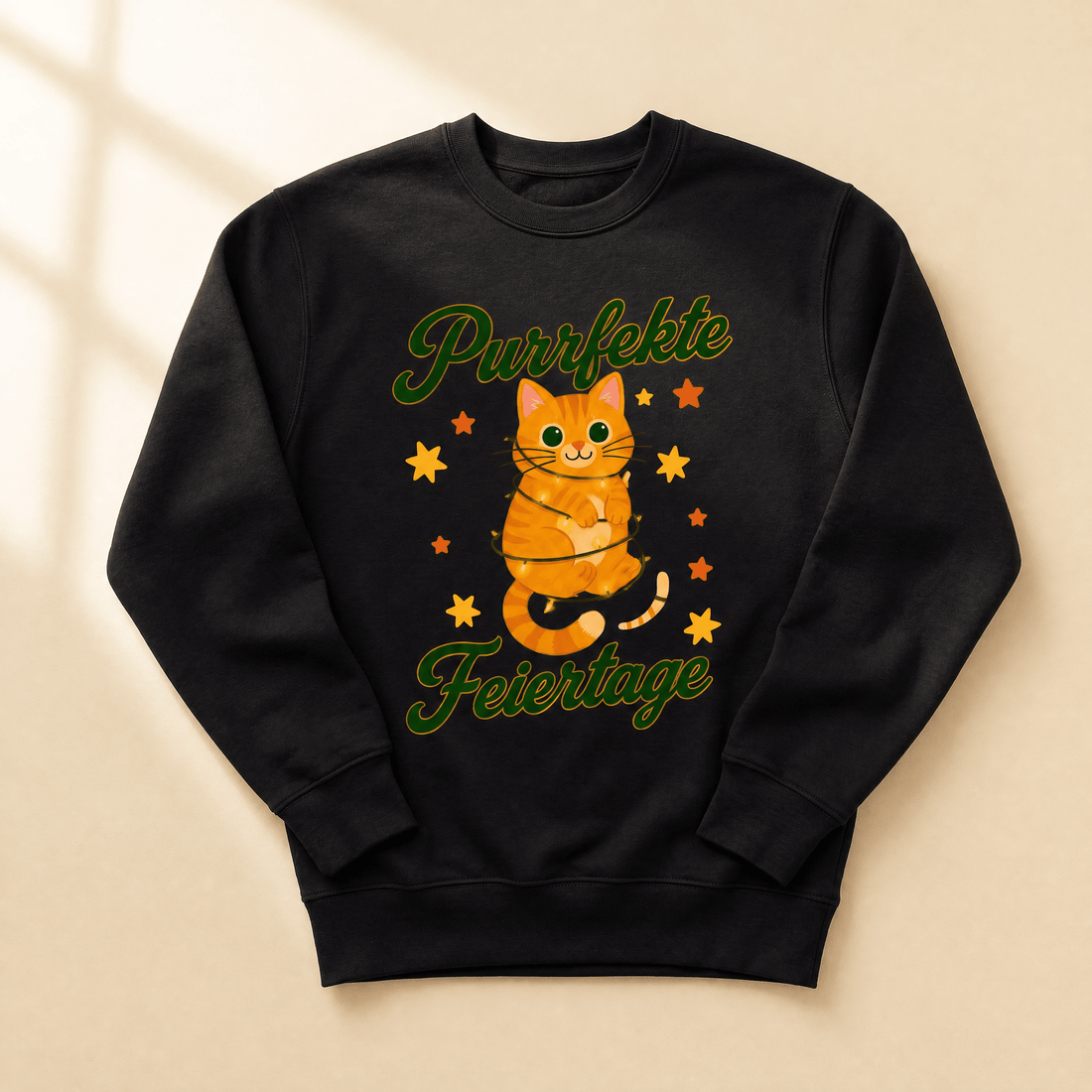 Purrfekte Feiertage Sweatshirt – Weihnachtsgeschenk für Katzenliebhaber von Mr. Fluffel