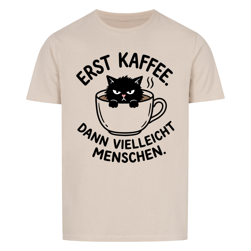 Erst Kaffee, dann vielleicht Menschen – Farbe Sand