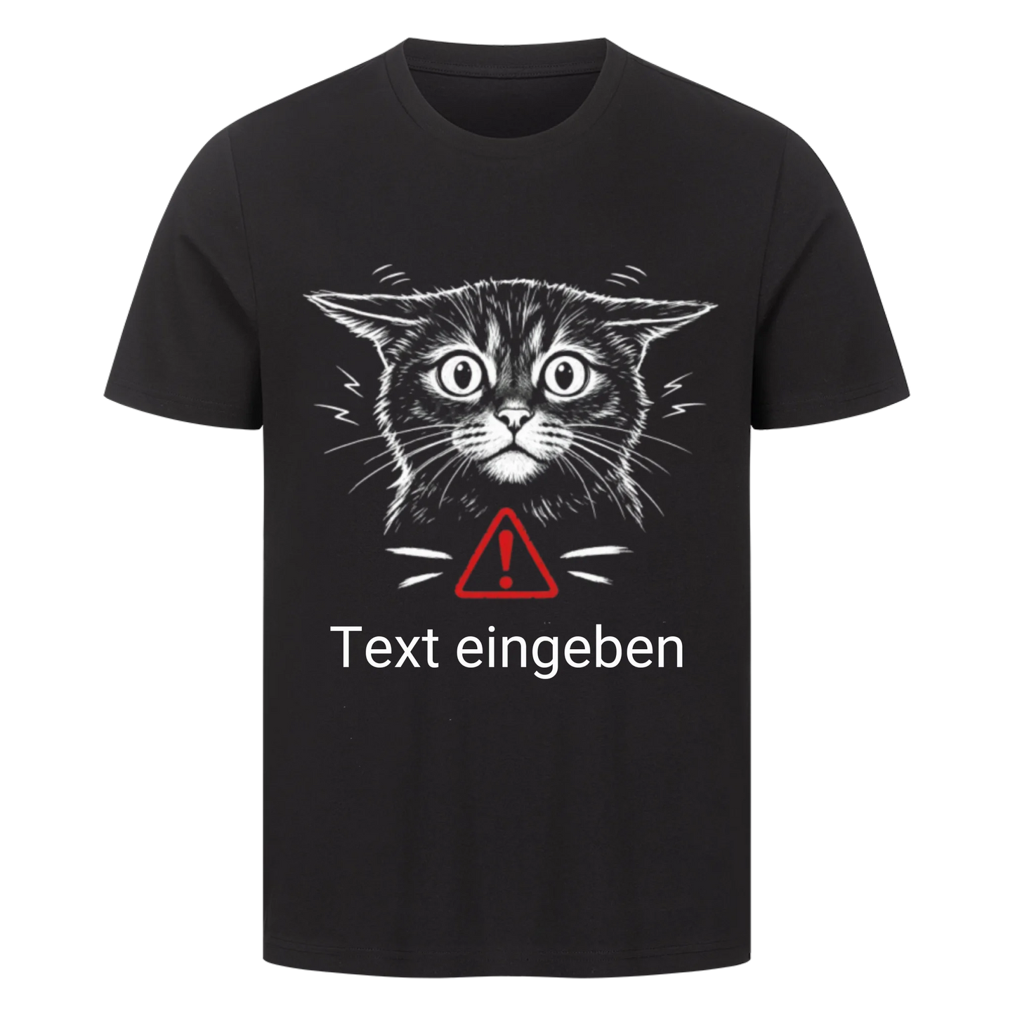 Vorsicht Bissig Personalisiertes Katzen-Shirt