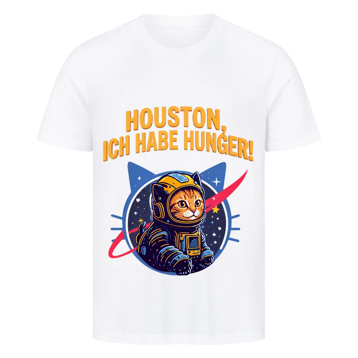Houston, ich habe Hunger! – Katzen-T-Shirt mit eigenem Foto copy
