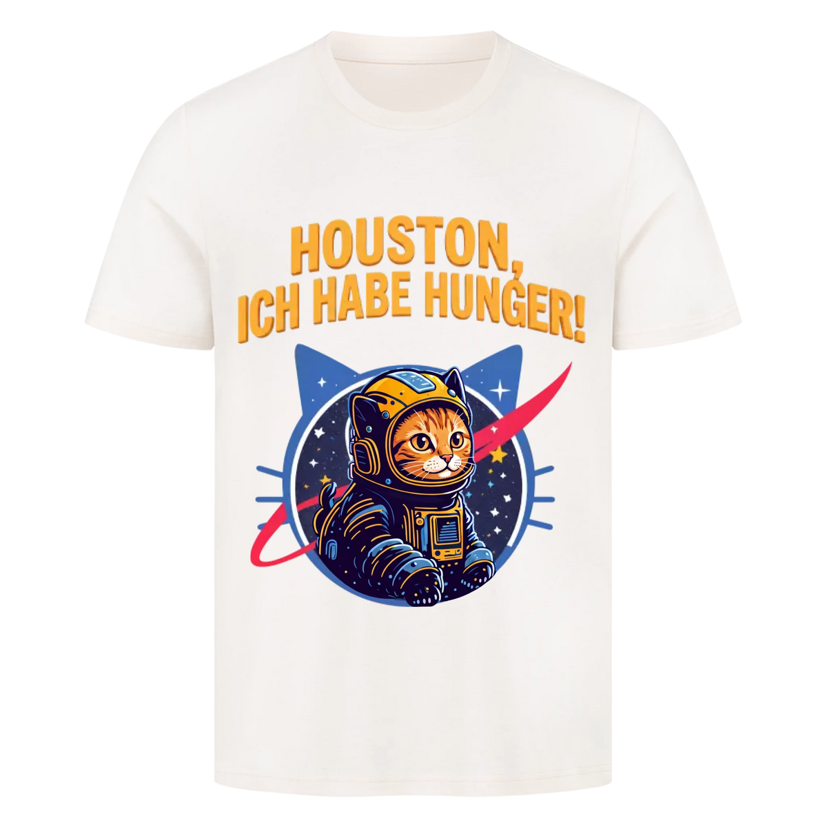 Houston, ich habe Hunger! – Katzen-T-Shirt mit eigenem Foto copy