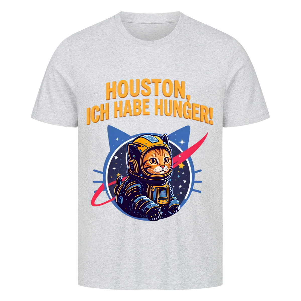 Houston, ich habe Hunger! – Katzen-T-Shirt mit eigenem Foto copy