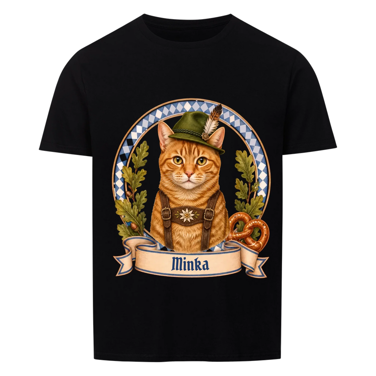 Wiesn Katze – personalisiertes Oktoberfest-Shirt mit Foto deiner Katze von Mr. Fluffel, Ansicht 2