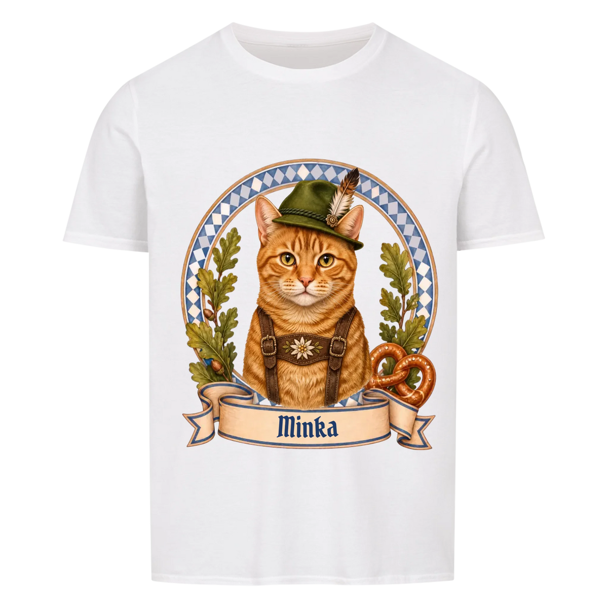 Wiesn Katze – personalisiertes Oktoberfest-Shirt mit Foto deiner Katze von Mr. Fluffel, Ansicht 3