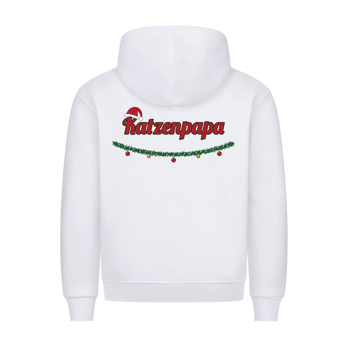Personalisierter Weihnachts-Hoodie mit Katzenfotos für Katzenmama und Katzenpapa, Ansicht 2