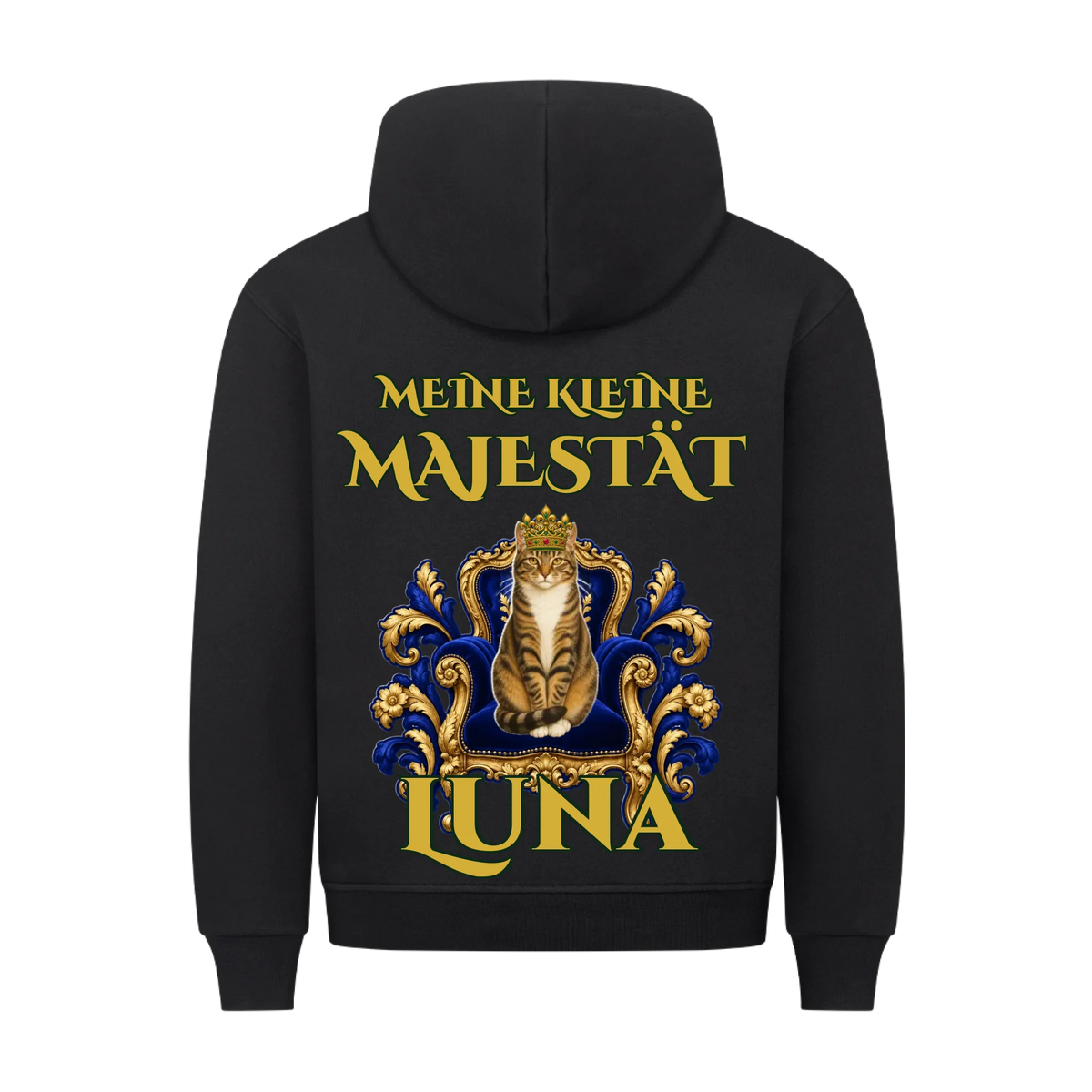 Meine kleine Majestät Hoodie – Personalisierter Kapuzenpullover mit deiner Katze
