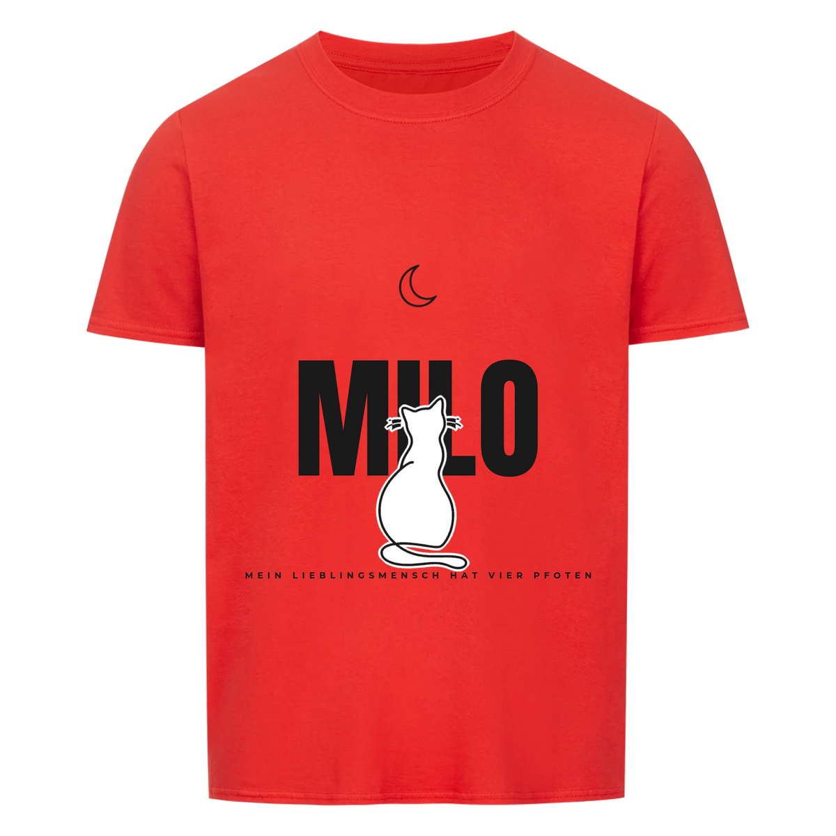 Lieblingsmensch vier Pfoten – Personalisiertes Shirt & Hoodie mit Katzennamen