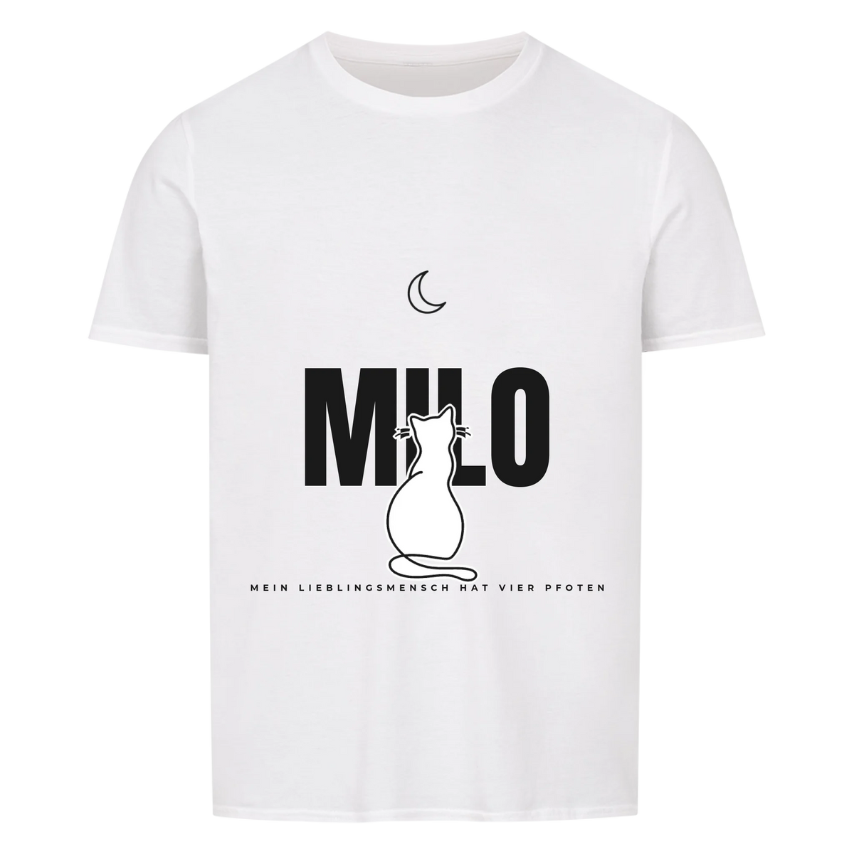 Lieblingsmensch vier Pfoten – Personalisiertes Shirt & Hoodie mit Katzennamen