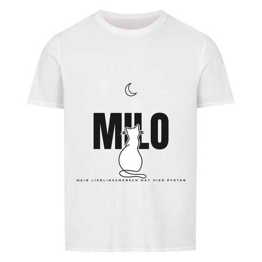 Lieblingsmensch vier Pfoten – Personalisiertes Shirt & Hoodie mit Katzennamen