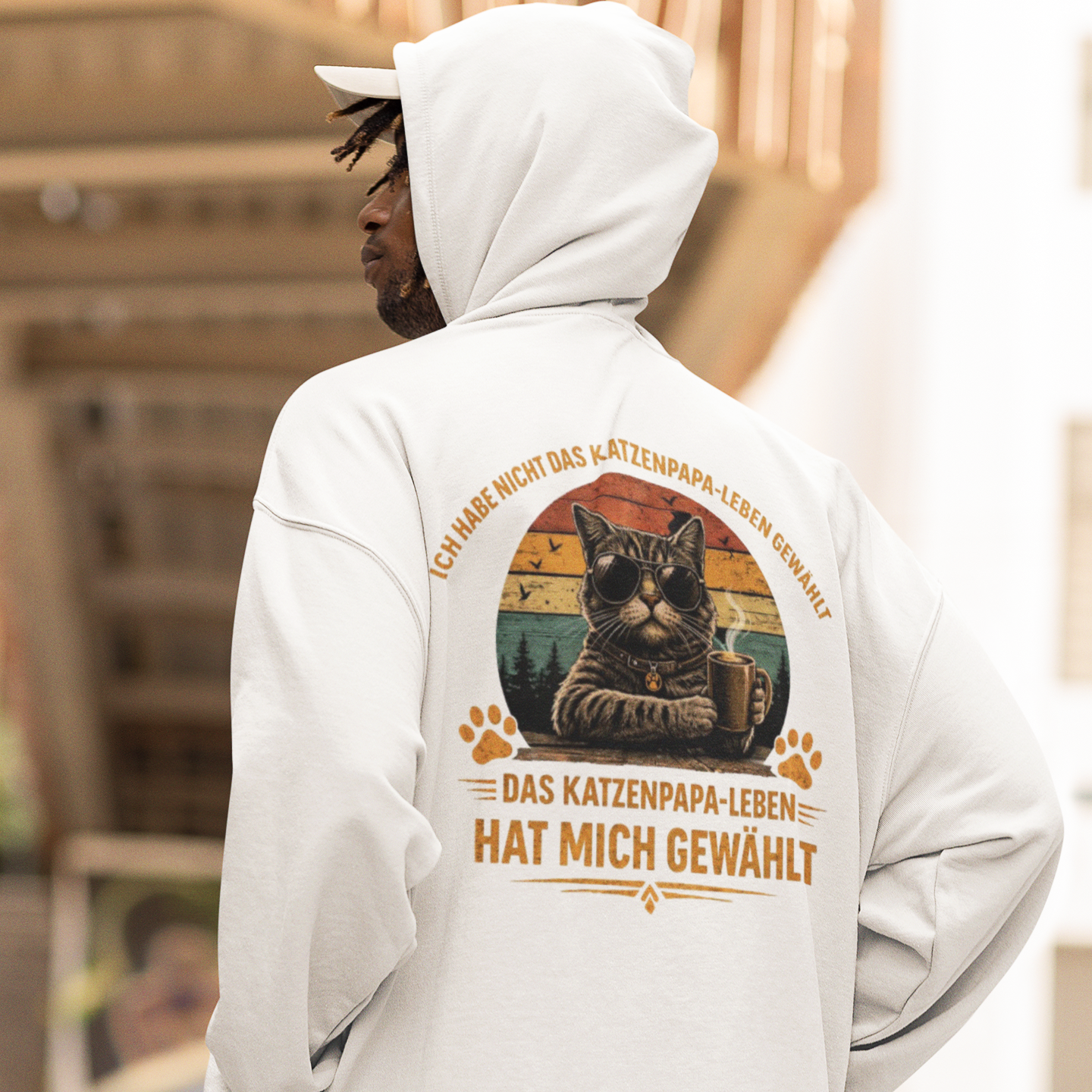 Oversized Hoodie „Cool Cat Dad“ – Das Leben hat dich gewählt! 🐱🕶️