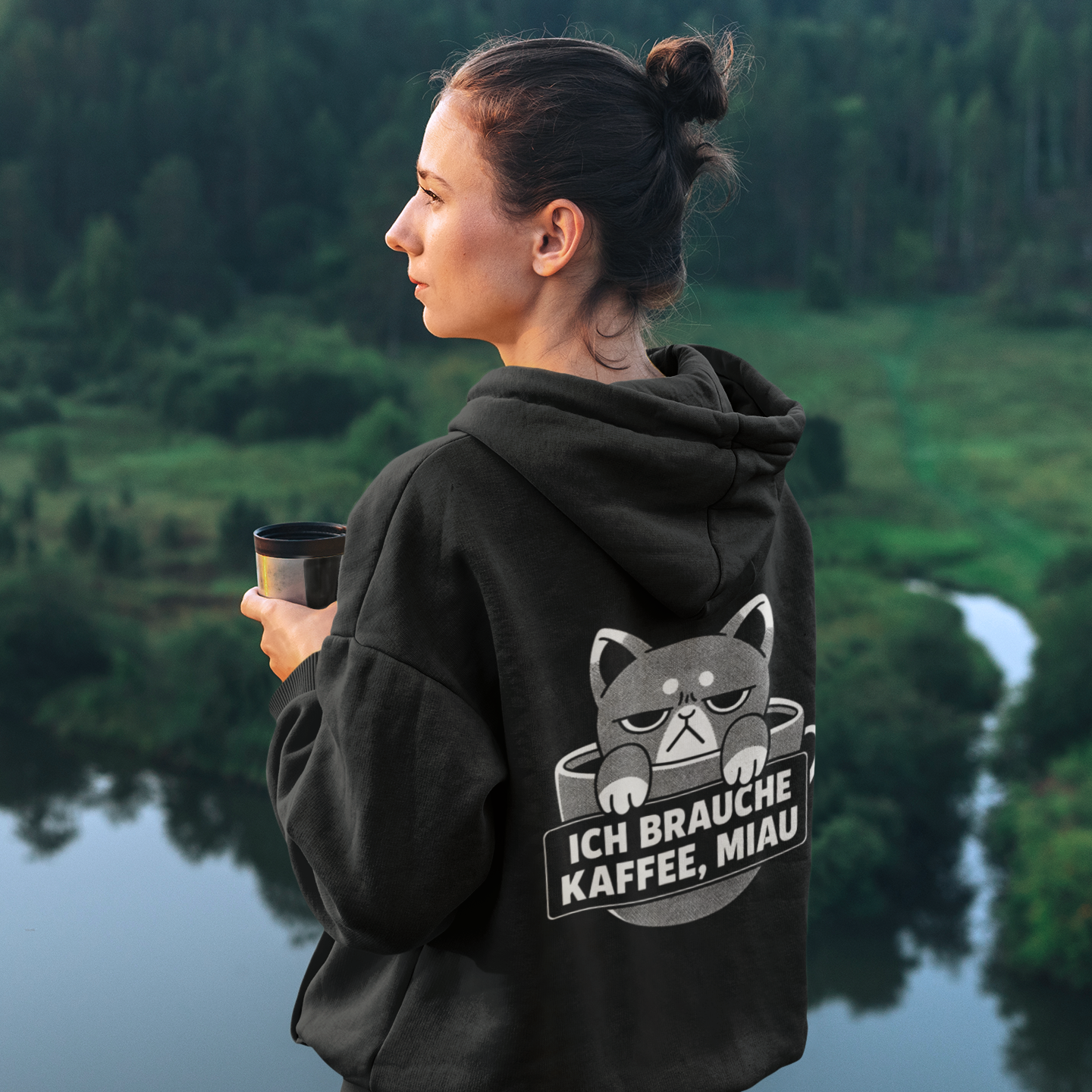 I Need Coffee, Meow Hoodie