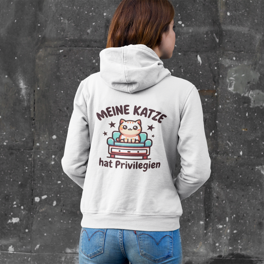 Hoodie „Meine Katze hat Privilegien“ – Ein Muss für echte Katzen-Boss-Besitzer!