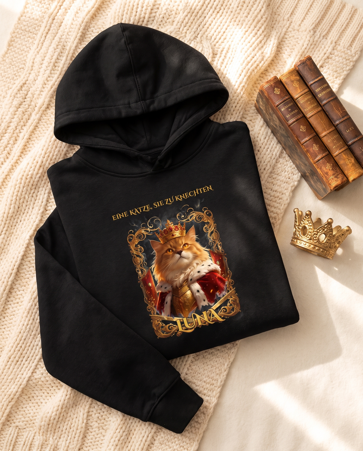 eine-katze-sie-zu-knechten-katzen-hoodie-flatlay