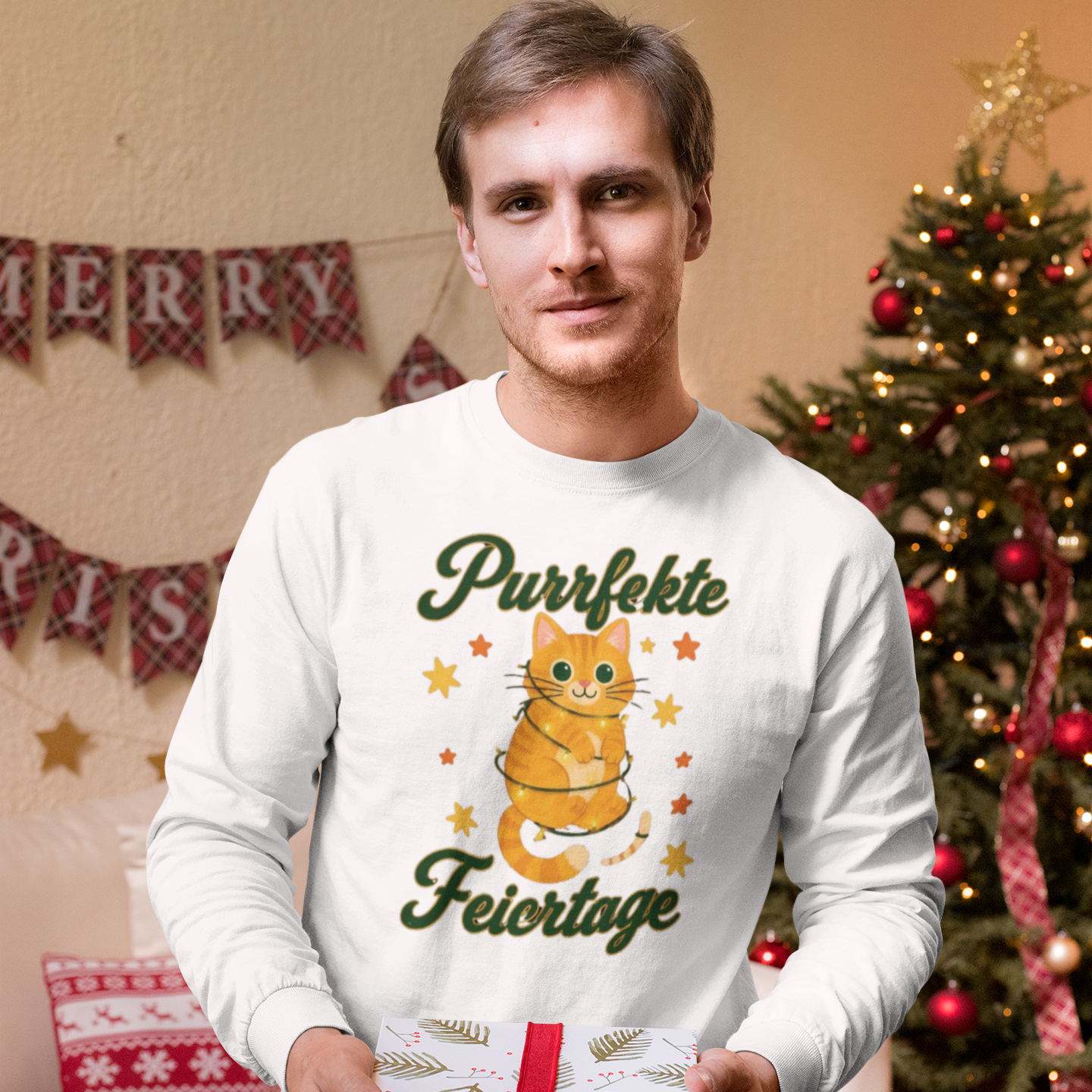 „Purrfekte Feiertage“-Sweatshirt – Dein kuschliger Begleiter für die schönste Zeit des Jahres 🎄🐾
