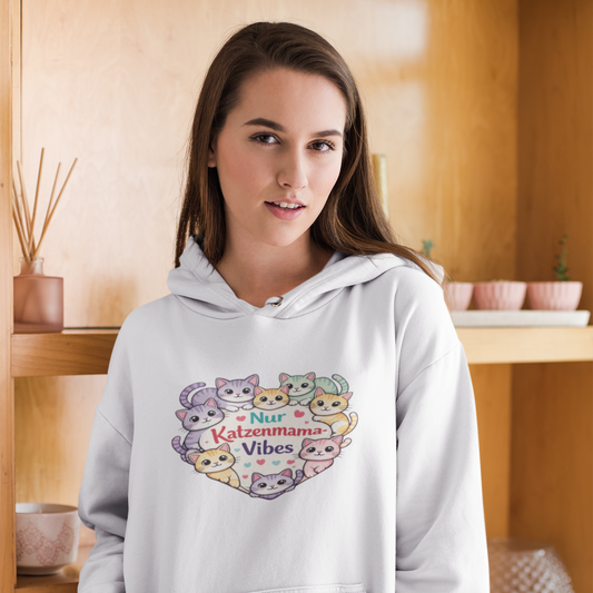 Cat Heart Hoodie Just Cat Mom Vibes