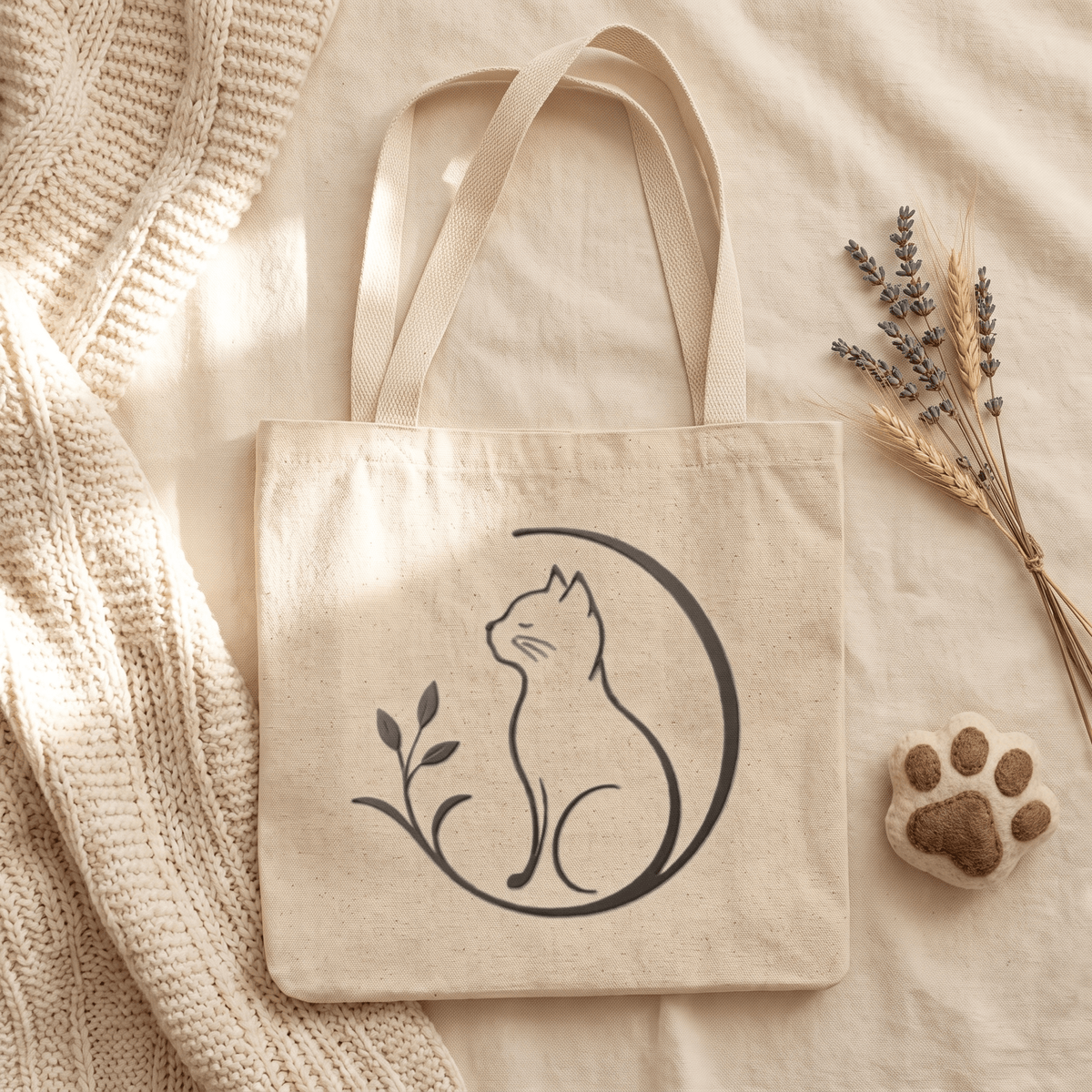 Mr.Fluffel Jutebeutel – Nachhaltige Baumwolltasche für Katzenfans von Mr.Fluffel