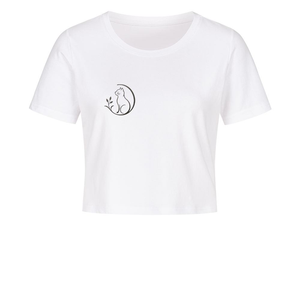 Mr. Fluffel Logo Ladies Crop Top – Lässiges Crop Top mit Katzenlogo von Mr.Fluffel