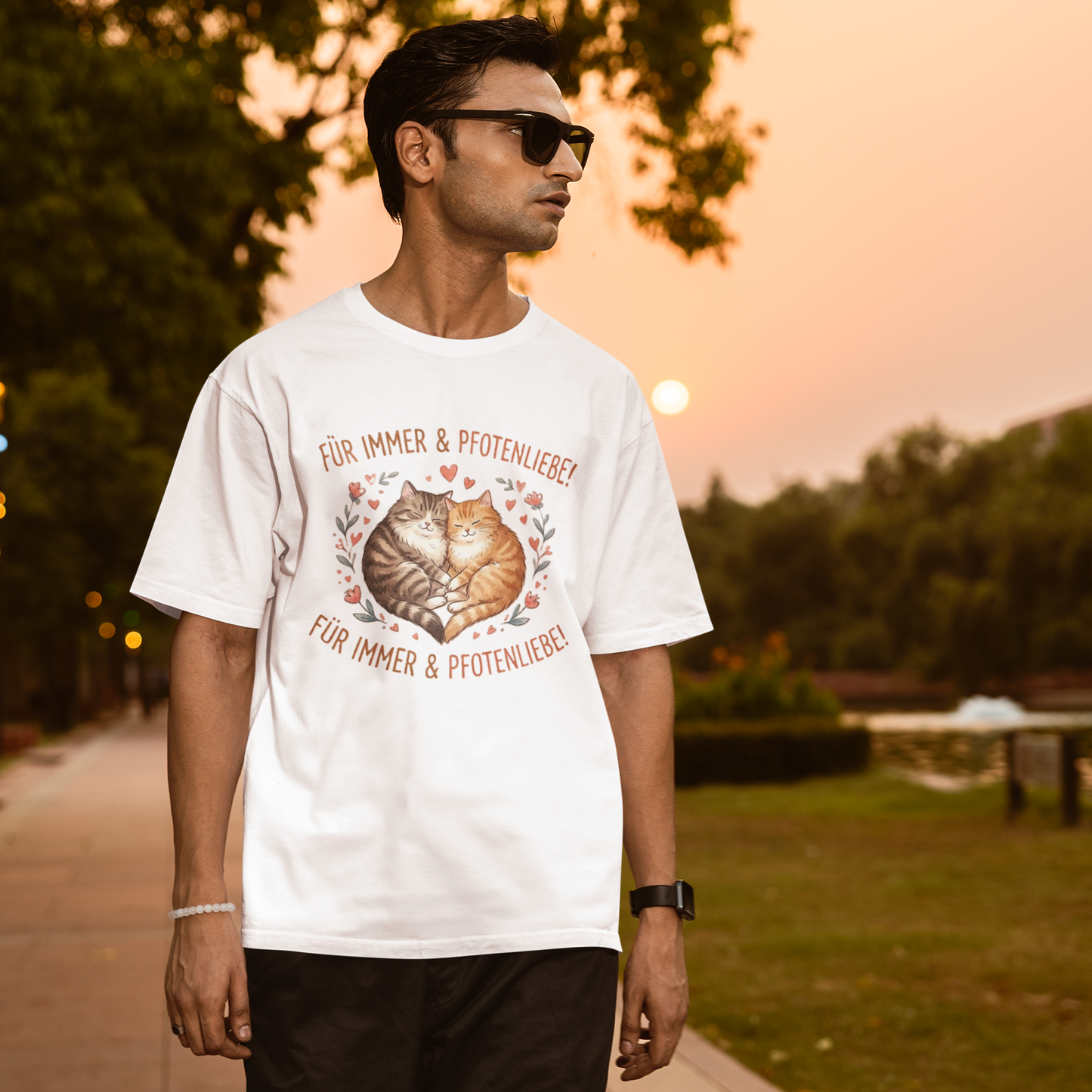Forever & Paw Love - Premium Oversized Shirt for Cat Lovers
